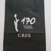 Crna natron vrećica, dotisak,frkana ručka