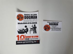 Letak i vizitke -Dogman salon za pse