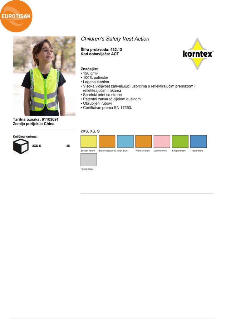 REFLEKTIRAJUĆI SIGURNOSNI PRSLUK - Childrens_Safety_Vest_Action