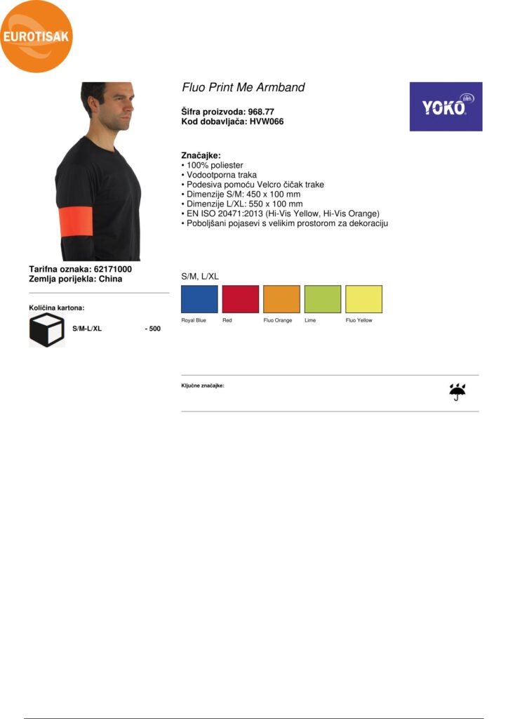 REFLEKTIRAJUĆI SIGURNOSNI PRSLUK - Fluo_Print_Me_Armband