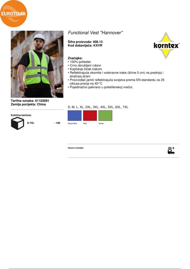 REFLEKTIRAJUĆI SIGURNOSNI PRSLUK - Functional_Vest__Hannover_