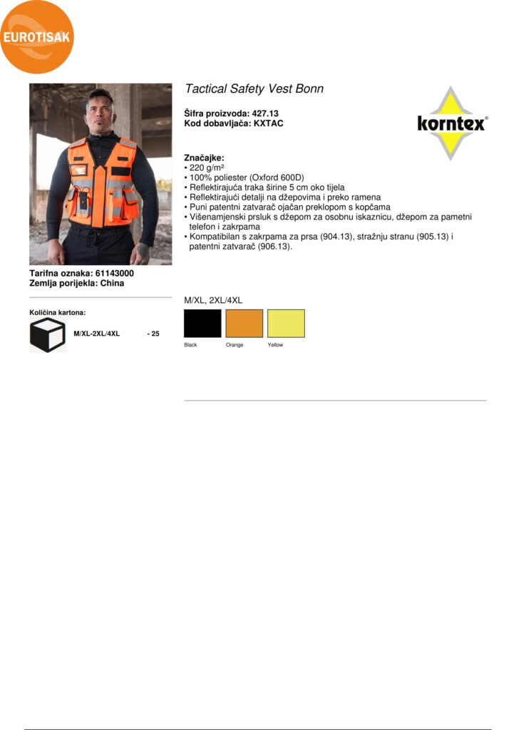 REFLEKTIRAJUĆI SIGURNOSNI PRSLUK - Tactical_Safety_Vest_Bonn
